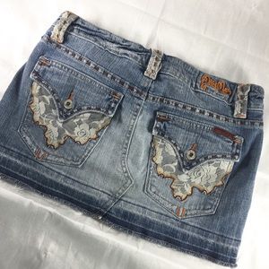 Miss me denim mini skirt